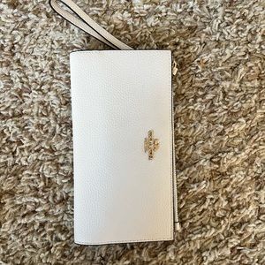 White wallet wristlet coach